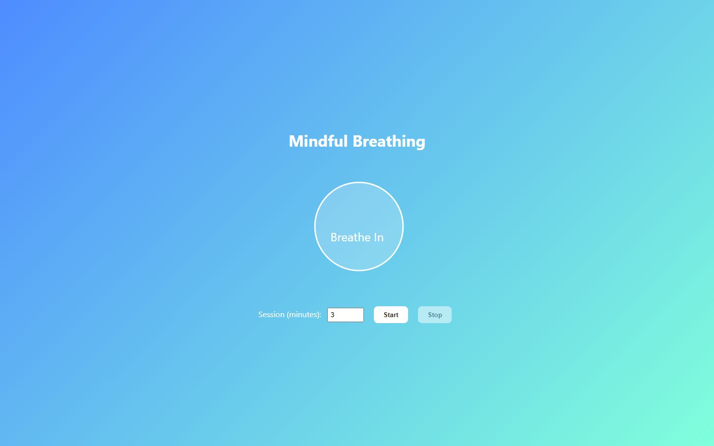 Screenshot of Mindful Breathing Trainer